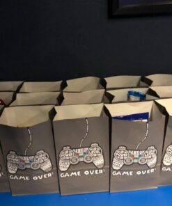 BLUE PANDA Gamer Party Favor Bags, Video Game Party Supplies (5 x 8.5 x 3 in, 36 Pack) 32 718kiQGJTKL