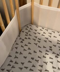 BreathableBaby Breathable Mesh Liner for Full-Size Cribs, Classic 3mm Mesh, White (Size 4FS Covers 3 or 4 Sides) 35 718kuz9Uf8L