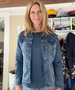 Wrangler Authentics Women's Stretch Denim Jacket Large Blue 26 718l2IwdXyL