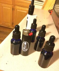 Vivaplex 24, Cobalt blue, 15 ml (1/2 oz) Glass Bottles, with Glass Eye Droppers 35 718lWnb2FnL