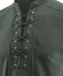 Moomphya Mens Pirate Renaissance Viking Steampunk Medieval Gothic Celtic sleeveless Shirt barbarian Top Tee XX-Large Greygreen 9 718mInVAZTL