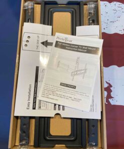 Perlegear Corner TV Wall Mount for Most 26-60 inch TVs up to 99 lbs, Full Motion Corner TV Mount with Dual Articulating Arms, Corner TV Bracket with Swivel Tilt Extension, Max VESA 400x400mm, PGCMF4 51 718mgpSsxFL