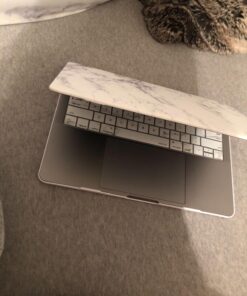 MOSISO Compatible with MacBook Pro 13 inch Case M2 2023, 2022, 2021-2016 A2338 M1 A2251 A2289 A2159 A1989 A1708 A1706, Plastic Pattern Hard Shell Case&Keyboard Cover&Screen Protector,White Marble 63 718n6j77jnL