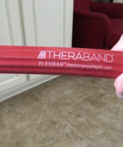 THERABAND FlexBar, Tennis Elbow Therapy Bar, Relieve Tendonitis Pain & Improve Grip Strength, Resistance Bar for Golfers Elbow & Tendinitis, Red, Light, Beginner Original Red - Light 21 718otIw0tTL 1