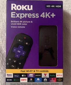 Roku Express 4K+ | Roku Streaming Device 4K/HDR, Roku Voice Remote, Free & Live TV 50 718oyuAYPL