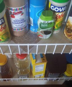 Lavish Home (White) 6-Tier Adjustable Kitchen Door Rack for Pantry Organization and Storage Shelving, (L) 19” x (W) 5” x (H) 56-64 51 718p3OJq7L