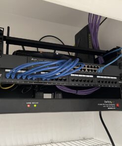 TRENDnet 24-Port Cat5-5e RJ-45 UTP Unshielded Patch Panel, Wallmount or Rackmount, 100Mhz, Color-Coded Labeling, Cat5,Cat5e,Cat4,Cat3 Compatible, 1U Rackmount, Black, TC-P24C5E 37 718pMS2DiwL