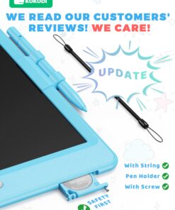 Alternative view of KOKODI LCD Writing Tablet, 10 Inch Colorful Toddler Doodle Board Drawing Tablet, Erasable Reusable Electronic Drawing Pads, Educational and Learning Toy for 3-6 Years Old Boy and Girls Blue 10in