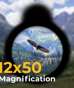 Wingspan Optics Explorer High Powered 12X50 Monocular. Bright and Clear. Single Hand Focus. Waterproof. Fog Proof. For Bird Watching, or Watching Wildlife. Daytime Use. Formerly Polaris Optics 26 718q23irpgL