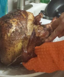 Jolly Green Products Ekogrips Premium Heat-Resistant BBQ Gloves for Cooking and Meat Handling, Kitchen Oven Gloves, Fireplace Accessory, Campfire Gloves, BBQ Mitt, Dishwashing Gloves (Orange, L/XL) Orange 39 718qig5n9mL