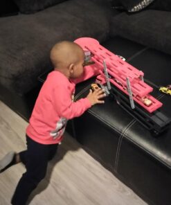 Hot Wheels Playset with Hw MEGA Hauler Toy Truck & 1:64 Scale Car, Stores 50+ Vehicles, Expands to 6 Levels red 39 718riFWrE0L 2