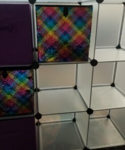 C&AHOME Cube Storage, 9-Cube Plastic Closet Cabinet Organizer, DIY Stackable Bookshelf, Modular shelving Units Ideal for Home, Office, Kids Room, 36.6"L x 12.4" W x 48.4" H Translucent White SBTM3009A Transparent White 40 718riqJ6RzL