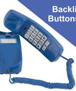 iSoHo Phones Land Line Telephones for Home - Corded, Easy-to-Use Big Button Telephone for Home Office, Seniors, House Phone; Analog Desk Phone with Vintage Wall Phone Design -Home Phone, Classic Blue 17 718sER7oaKL