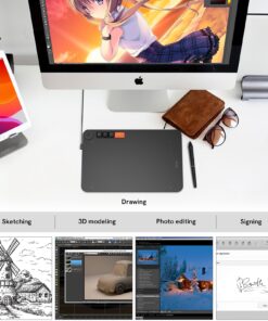 Graphics Drawing Tablet VEIKK Voila L Drawing Pad 10X6 inch,with 4 Customized Keyboard Hot Keys,8192 Levels Battery-Free Stylus Pen,Compatible with PC/Android/Mac/Windows/Linux/Chrome 10*6 inch 30 718sMpqAlML