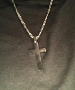 FIBO STEEL Stainless Steel Cross Pendant Chain Necklace for Men Women, 22-30 Inches 35*20*3mm cross, 22 inches chain 20 718slmOSuYL