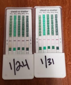 UTest -O-Meter 5 Level THC Home Drug Test | Marijuana Urine Test Kit | Highly Sensitive Testing Strips with Instant Results | 5 Panel Tests 15 ng/mL, 50 ng/mL, 100, 200, & 300 ng/mL (4-Pack) 29 718szc4aSIL