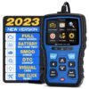 VDIAGTOOL VD30 Enhanced OBD2 Scanner, Car Code Reader, Universal Check Engine Light Code Reader, Auto Diagnostic Tool for All OBDII Vehicles, Turn Off CEL, Read/Clear Codes, Live Data, Voltage Test Blue 21 718toGR7EeL