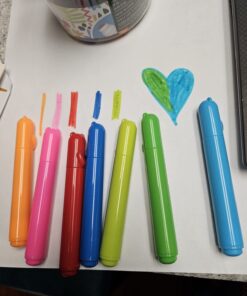 Amazon Basics Washable Round Tip Assorted School Marker Pens, Pack of 24 Colors 48 718uGAujffL