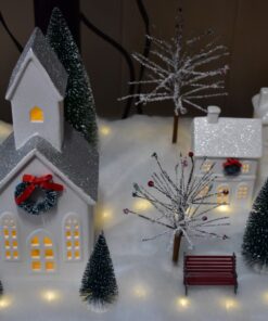 Department 56 Village Cross Product Accessories Wrought Iron Park Bench Figurine, 2.25 Inch, Red 15 718ulj5WNuL