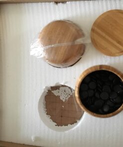 Brybelly Go Set All Natural Bamboo Wood Go Board | Bowls and 361 Bakelite Stones | 2-Player - Classic Chinese Strategy Board Game | Measures 19 x 19in Top Side or 13 x 13in Under Side Beginner's Board 65 718unOcUREL