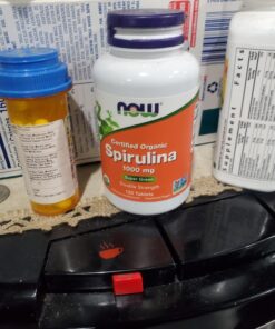 NOW Supplements, Organic Spirulina 500 mg with Vitamins, Minerals and GLA (Gamma-Linolenic Acid), 500 Tablets 500 Count (Pack of 1) 29 718uokAbNqL