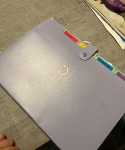 SKYDUE Letter A4 Paper Expanding File Folder Pockets Accordion Document Organizer (Purple) 1 Purple 38 718v3zknp6L