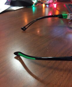 NoCry Clear Safety Glasses for Men and Women; Lightweight Work Glasses with Adjustable Frames and No-Slip Grips; Scratch Resistant Anti Fog Safety Glasses with Superior UV Protection, ANSI Z87.1 Rated Black & Green 1 35 718v8lh8o7L