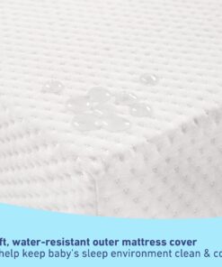 Graco Premium Crib & Toddler Mattress – GREENGUARD Gold Certified, CertiPUR-US Certified Foam, Machine Washable Cover with 100% Waterproof Sleep Surface, Fits Standard Full-Size Crib and Toddler Bed 29 718vBQqj3pL 1