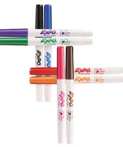 Alternative view of EXPO Low Odor Dry Erase Markers, Ultra-Fine Tip, Assorted Colors, 8 Count