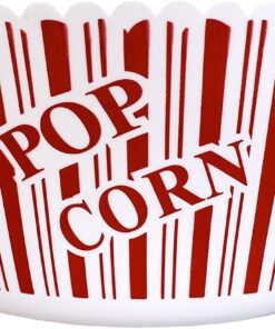 Set of 4 Popcorn Serving Bowls - Large Size 10" X 4.75"- Popcorn Tub - Contains 4 Containers 5 718vxgrRNL