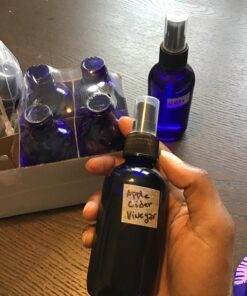 Vivaplex 6 pieces, Cobalt Blue, 4 oz Glass Bottles, with Black Fine Mist Sprayer 27 718w42DcXuL