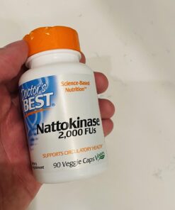 Doctor's Best Nattokinase - 2, 000 FU of Enzyme, Supports Heart Health & Circulatory & Normal Blood Flow, Non-GMO, Gluten Free, Vegan, 90 VC (DRB-00125) 90VC 28 718x vxwBDL 1