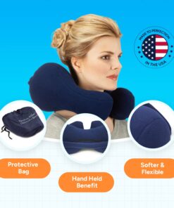 Alternative view of Sunnybay Chiropractic Neck Pillow Recliner- Travel Pillow for Neck Therapy, Stress & Pain Relief - Therapeutics Neck Pillow - Original Neck Support (Medium, Navy Blue) Medium