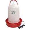Rite Farm Products 3.7 Gallon Heated Poultry Chicken Waterer (14 Liter) Drinker with LED 12 718y1U2 ZAL