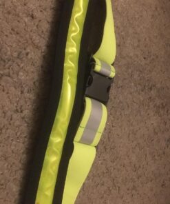 ILLUMISEEN LED Reflective Belt Sash | High Visibility LED Lights with 2 Lighting Modes | Adjustable Quick Release Buckle | USB Rechargeable, No Batteries Needed | Weatherproof Professional Safety Gear Green 34 718yCw04nGL