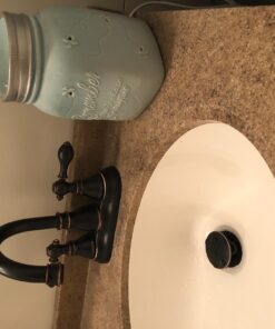 Derengge F-4501-NB 2 Handle Oil Rubbed Bronze Bathroom Sink Faucet with Pop up Drain,cUPC NSF AB1953 36 718yHuqxpWL