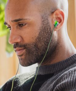 Panasonic ErgoFit Wired Earbuds, In-Ear Headphones with Dynamic Crystal-Clear Sound and Ergonomic Custom-Fit Earpieces (S/M/L), 3.5mm Jack for Phones and Laptops, No Mic - RP-HJE120-G (Green) Green 23 718zF6niOL