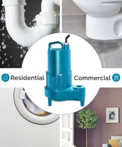 Barnes Cast Iron Sewage Pump, 1/2 hp, 115V, 1 Phase, 2-Inch NPT Vertical Discharge, 71 GPM, 25-Foot Head, Manual No Float 14 719 UscskeL