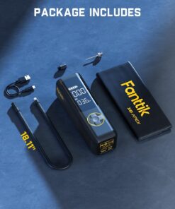 Fanttik X8 APEX™ Tire Inflator Portable Air Compressor, 2X Faster Inflation, 150PSI Cordless with LCD Dual Screen, Suitable for MPV, Cars, E-Bikes, Motorcycles, For Up to 26.3 Inch Tires Black Standard Package 31 71908c1AiL