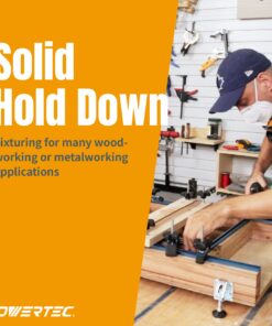 POWERTEC 71168 T-Track Hold Down Clamp for Woodworking, 5-1/2” L x 1-1/8” W, 2 Pack 5-1/2" Hold Down Clamp 21 7190cJgu6ZL