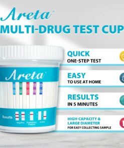 5 Pack Areta 5 Panel Instant Drug Test Kits Cups - Testing Marijuana (THC), COC, OPI 2000, AMP, BZO - Urine Drug Screen - #ACDOA-754 5 Count (Pack of 1) 12 7190v6pUTnL
