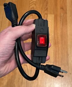 Joinfworld 2 Ft Extension Cord with Switch Outdoor 14AWG 3 Prong Switched Extension Cord 15A 125V Waterproof Lighted Extension Cord Inline Switch for Electrical Equipment 36 7190vtzYBPL