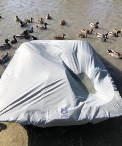 Classic Accessories Lunex Grey RS-1 Pedal Boat Cover, Fits Pedal Boats 112.5" L x 65" W, Marine Grade Fabric, Water-Resistant, Fits V-Hull Runabouts OutBoards and I/O, Trailerable 15 71914l33uRL