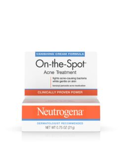 Neutrogena On-The-Spot Acne Spot Treatment with 2.5% Benzoyl Peroxide Acne Treatment Medication to Treat Face Acne, Gentle Benzoyl Peroxide Pimple Cream for Acne Prone Skin Care.75 oz 0.75 Ounce (Pack of 1) 18 7191GNEPXtL