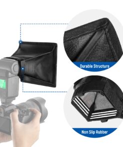NEEWER Flash Diffuser Light Softbox 6" x 5", Universal, Collapsible with Storage Pouch Compatible with Canon Nikon Sony Godox Yongnuo NEEWER speedlight 6x5 inches 35 7192047XxVL
