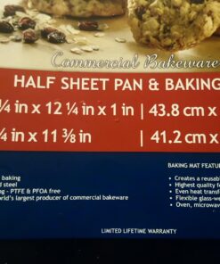 USA Pan Bakeware Nonstick Half Sheet Pan and Silicone Mat Set, 1 EA Half Sheet Pan and Baking Mat Set 24 7192Bc7khUL