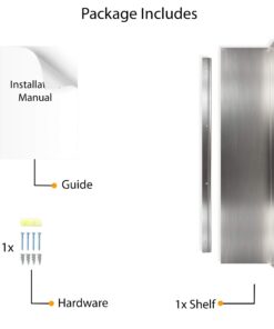 Stainless Steel Restaurant Bar Cafe Kitchen Floating Wall Shelf 15.75 Inch Premium Quality 1 22 7192TOOHqfL 1