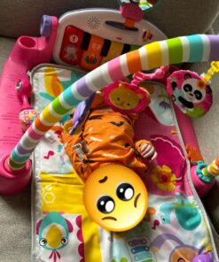 Fisher-Price Baby Gift Set Deluxe Kick & Play Piano Gym & Maracas,Playmat & Musical Toy with Smart Stages Learning Content plus 2 Rattles (Amazon Exclusive) Kick N Play Pink + Maracas 21 7192g6cLKL