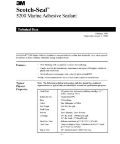 3M TALC Marine Adhesive Sealant 5200 (05203) Permanent Bonding and Sealing for Boats and RVs Above and Below the Waterline Waterproof Repair, White, 3 fl oz Tube 14 7193x5SB4pL