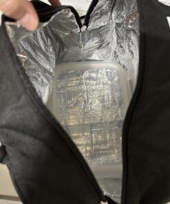 DALINDA Lunch Bag Lunch Box for Women Men Reusable Insulated Lunch Tote Bag,Leakproof Thermal Cooler Sack Food Handbags Case High Capacity forTravel Work School Picnic- Black 39 71949yRRkIL